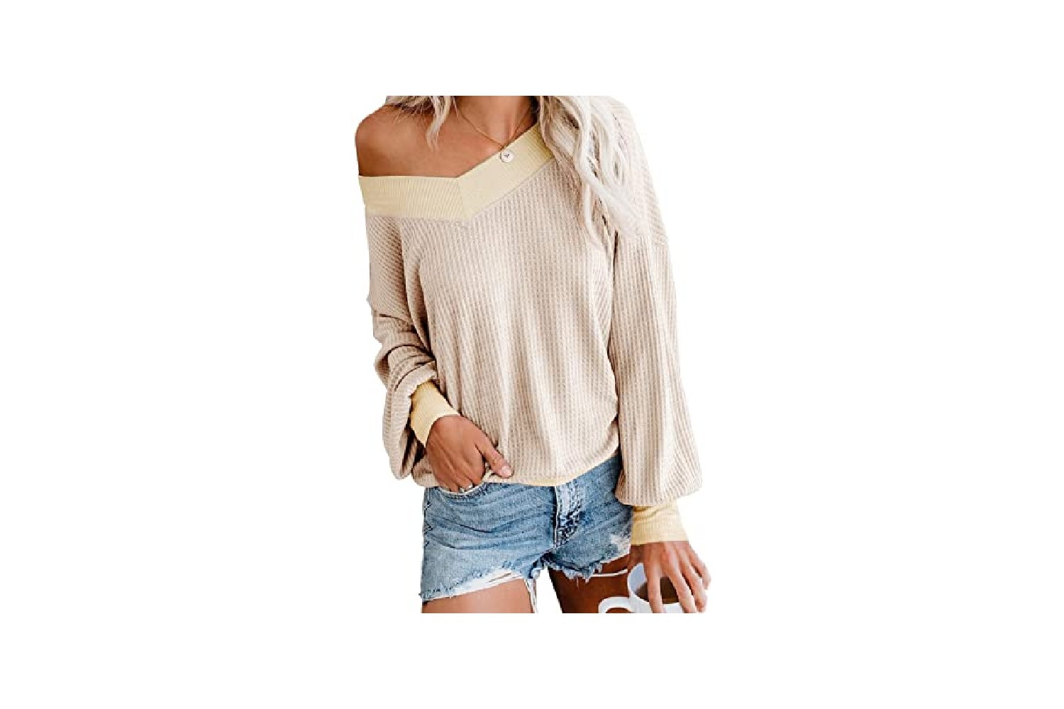 womens waffle knit top reviews