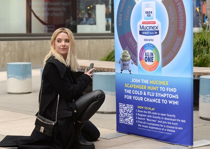 Ashley Benson Does The Mucinex Scavenger Hunt