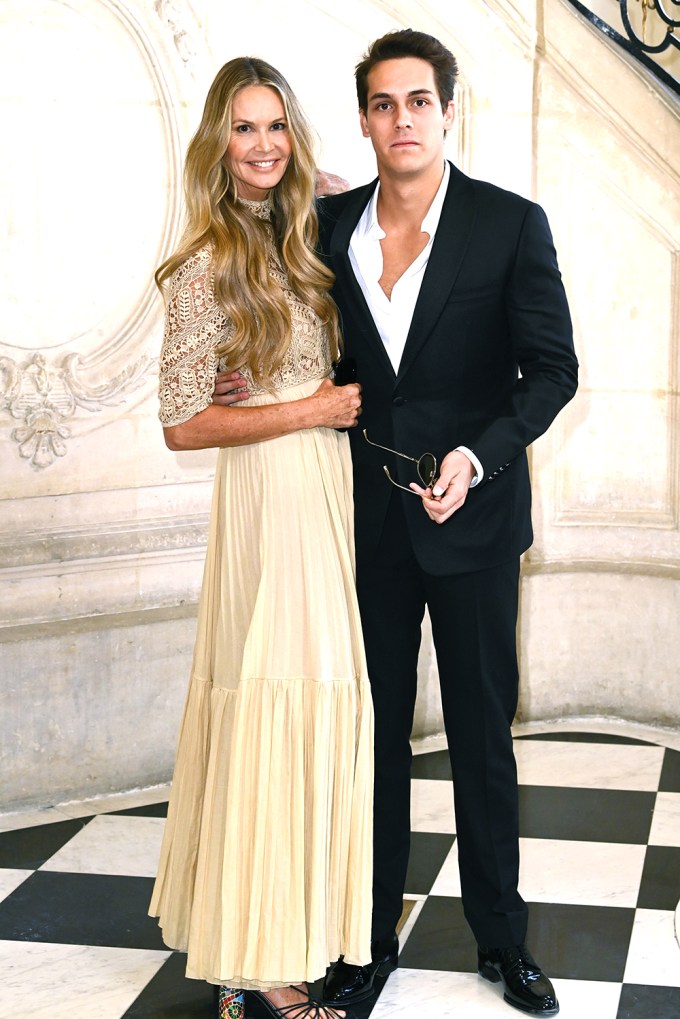 Elle Macpherson & Son Flynn At a Dior Show