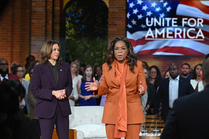 Kamala Harris and Oprah Winfrey During A Livestream