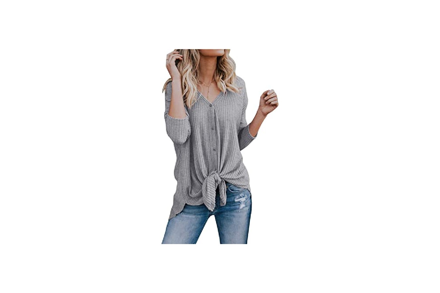 womens waffle knit top reviews