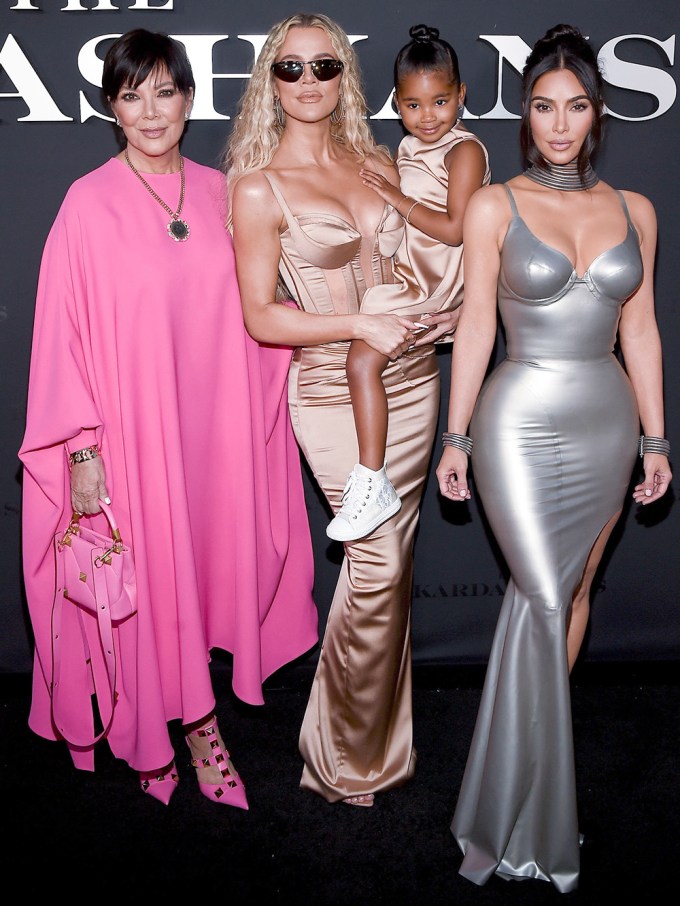 Kris, Khloe, True & Kim At The Premiere Of ‘The Kardashians’