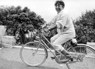 The director Lina Wertmuller on a bicycle
The director Lina Wertmuller on a bicycle, Rome, Italy - 04 May 1978