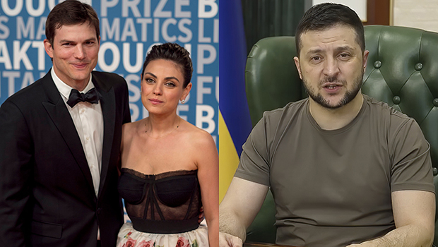 President Zelenskyy Mila Kunis Ashton Kutcher