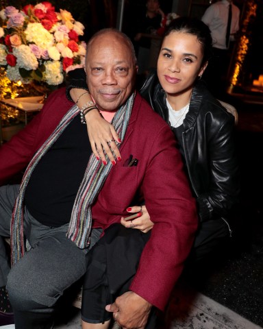 Exclusive - Premium Rates Apply. Call your Account Manager for pricing.
Mandatory Credit: Photo by Eric Charbonneau/Shutterstock (9166142bl)
Quincy Jones and Kidada Jones
Town & Country Magazine with St. Regis Hotels & Resorts Celebrates November Families Issue, Los Angeles, USA - 21 Oct 2017