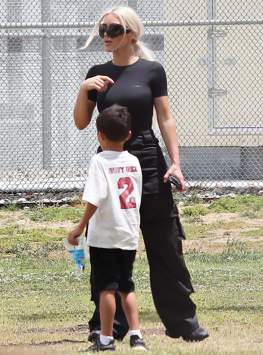 Kim Kardashian At Soccer With Son Saint In Los Angeles