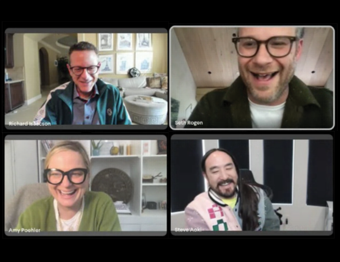 Amy Poehler, Steve Aoki, and Dr. Richard Isaacson