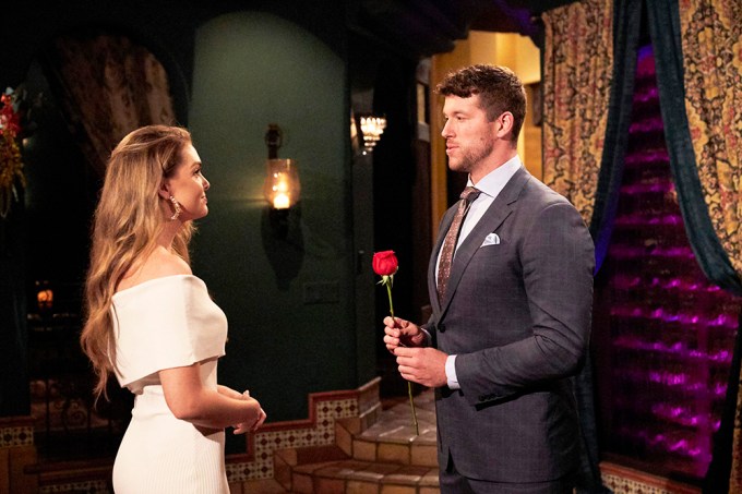 Clayton Echard & Susie Evans At A Rose Ceremony