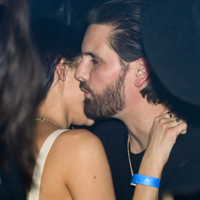 Holly Scarfone & Scott Disick at a club in Paris