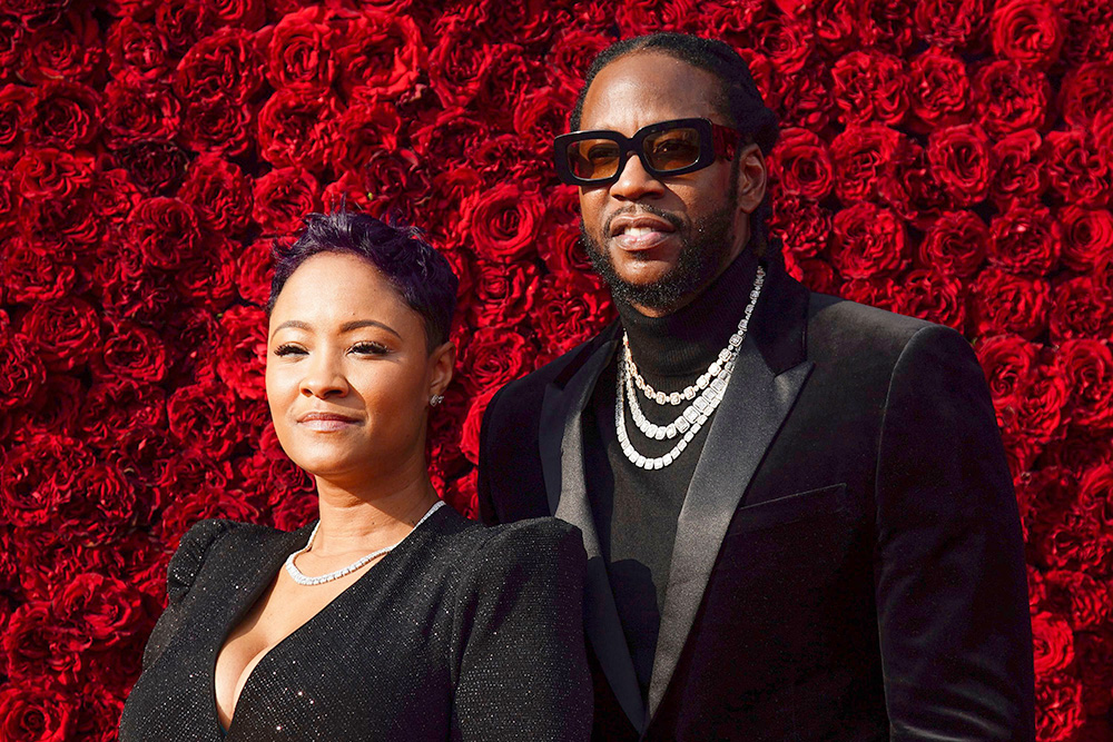 Kesha Ward, 2 Chainz, Tauheed Epps. Kesha Ward, left, and 2 Chainz pose for a photo on the red carpet at the grand opening of Tyler Perry Studios, in Atlanta
Grand Opening of Tyler Perry Studios, Atlanta, USA - 05 Oct 2019