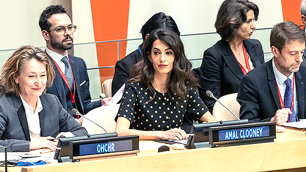 Amal Clooney at UN headquarters