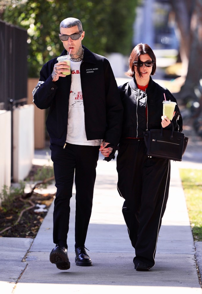 Travis Barker & Kourtney Kardashian In Los Angeles