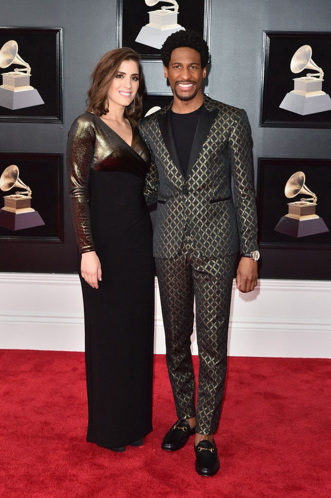 Jon Batiste & Suleika Jaouad at the 2018 Grammys