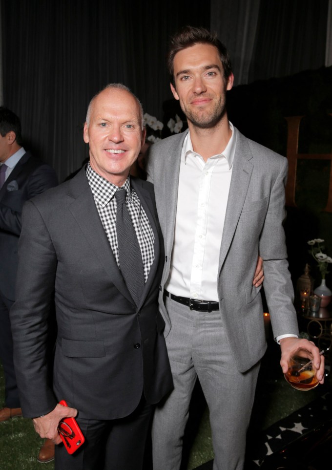 Michael Keaton & Son Sean Douglas At The Reception Of The Santa Barbara International Film Festival