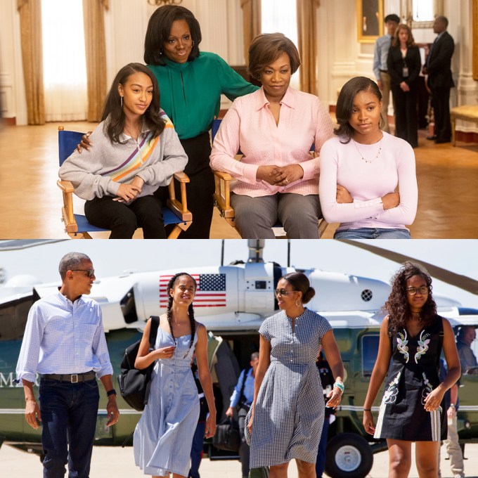 Lexi Underwood & Saniyya Sidney As Malia & Sasha Obama