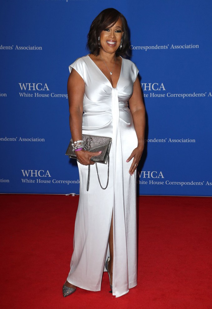 Gayle King Stuns In White For White House Correspondents’ Dinner