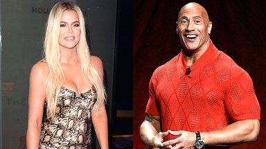 Khloe Kardashian and Dwayne Johnson