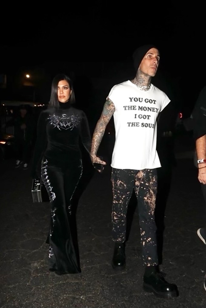 Kourtney Kardashian & Travis Barker Hold Hands At Landon Barker’s Concert