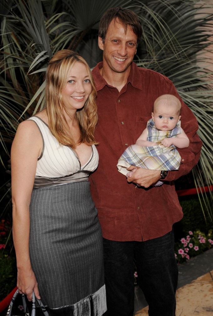 Tony Hawk, Lhotse Merriam and Baby Kadence