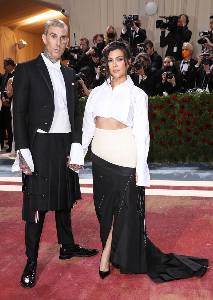 Travis Barker & Kourtney Kardashian At The 2022 Met Gala