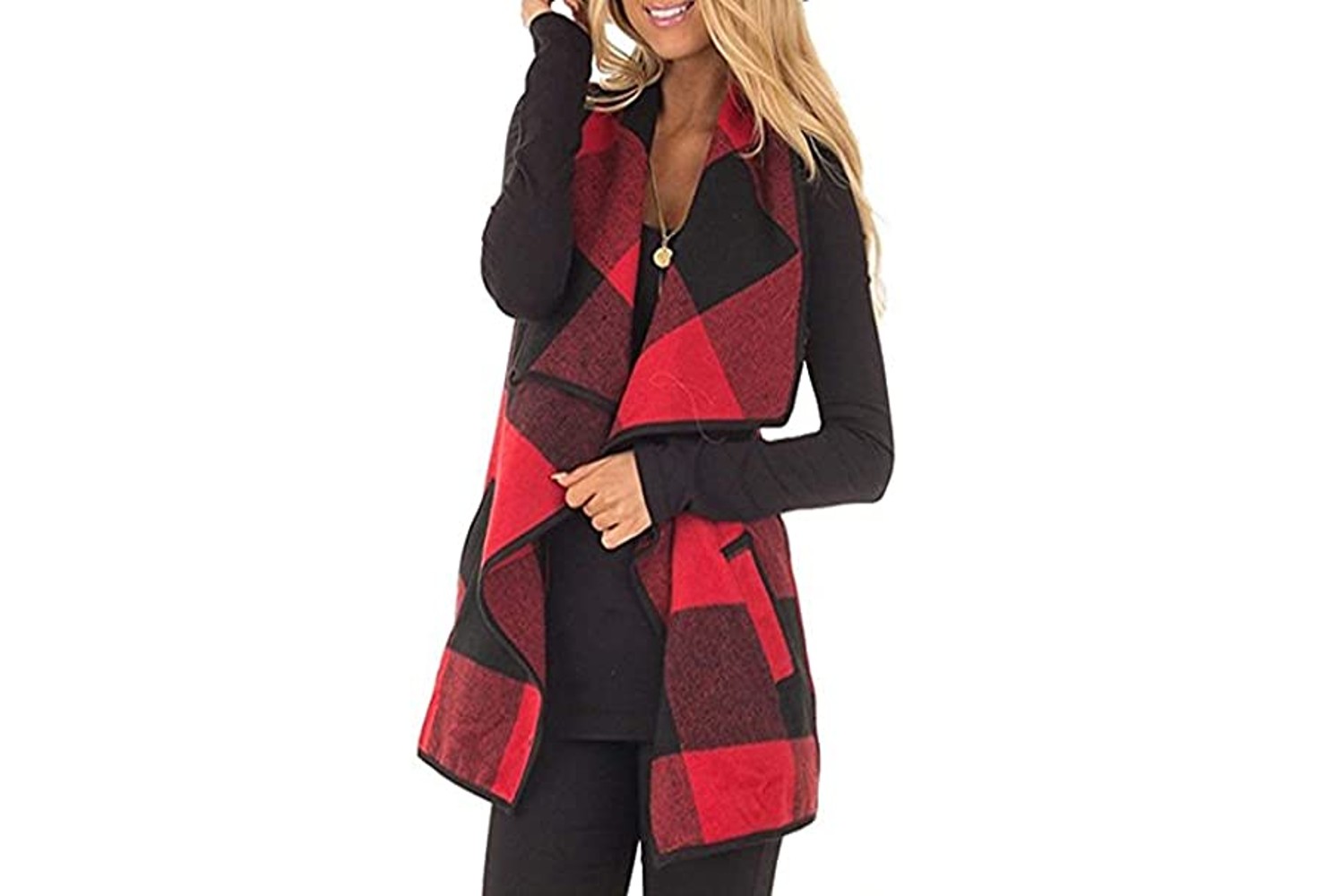 Draped Open Front Cardigan Vest reviews