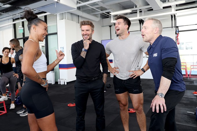 Morgan Mitchell, David Beckham, Cory George and F45’s Chief of Athletics, Gunnar Peterson