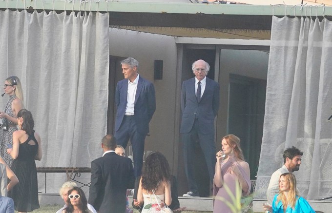 Ari Emanuel and Larry David at the wedding
