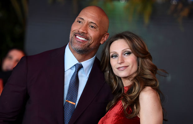 Dwayne Johnson and Lauren Hashian