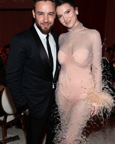 WEST HOLLYWOOD, CALIFORNIA - MARCH 27: (L-R) Liam Payne and Maya Henry attend the Elton John AIDS Foundation's 30th Annual Academy Awards Viewing Party on March 27, 2022 in West Hollywood, California. (Photo by Jamie McCarthy/Getty Images for Elton John AIDS Foundation)