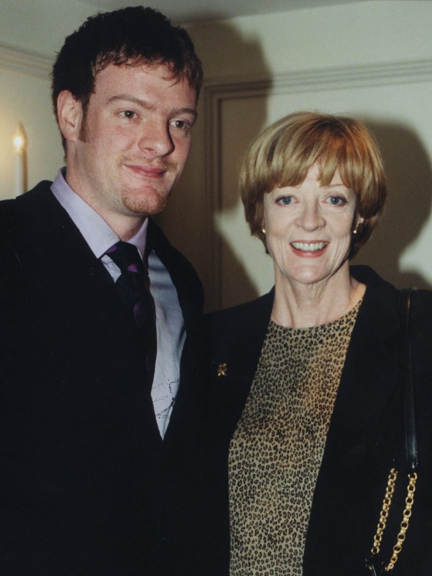 DAME MAGGIE SMITH AND HER SON CHRIS LARKIN   (Photo by Fiona Hanson - PA Images/PA Images via Getty Images)