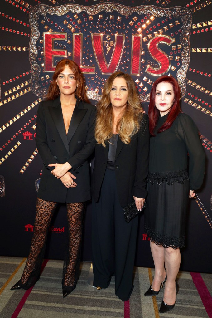 Riley Keough, Lisa Marie Presely & Priscilla Presley At A Memphis Screening