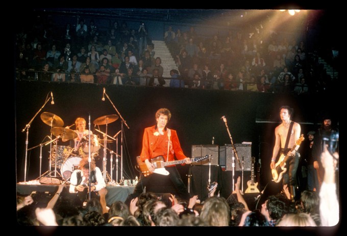 The Sex Pistols play in concert