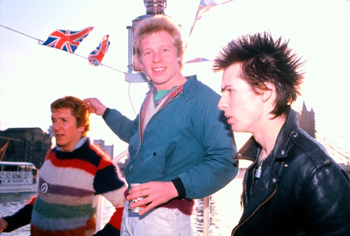 The Sex Pistols on a boat