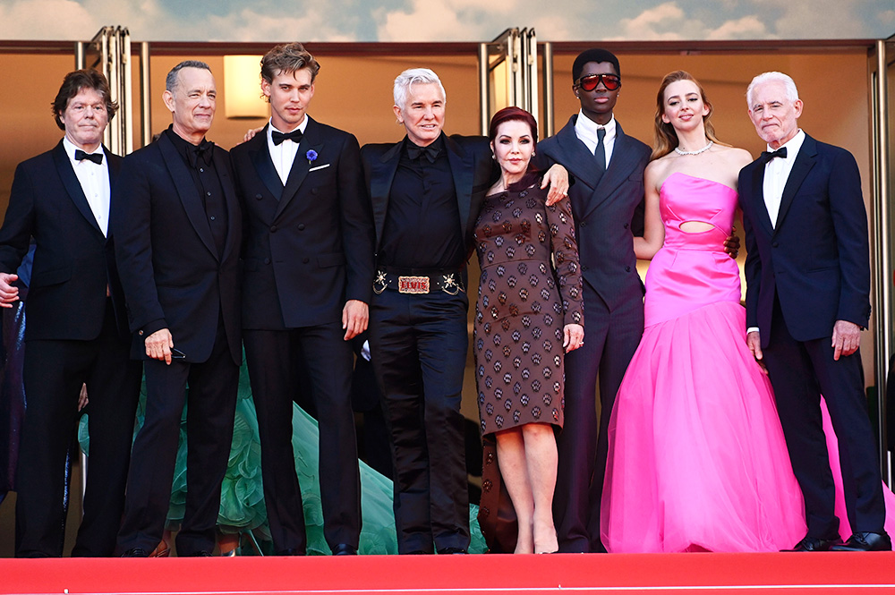 Olivia DeJonge, Steve Binder, Tom Hanks, Austin Butler, Baz Luhrmann, Priscilla Presley, Alton Mason, Natasha Bassett and Patrick McCormick
'Elvis' premiere, 75th Cannes Film Festival, France - 25 May 2022