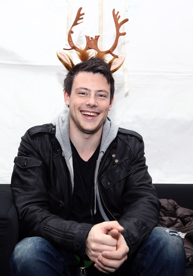 Cory Monteith During Christmas 2009