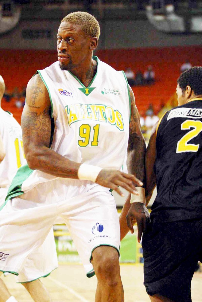 Dennis Rodman Plays In Puerto Rico