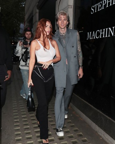 London, UNITED KINGDOM  - Machine Gun Kelly and Megan Fox attend an event in London.

Pictured: Machine Gun Kelly, Megan Fox

BACKGRID USA 30 MAY 2023 

BYLINE MUST READ: justinpalmer_ldn / BACKGRID

USA: +1 310 798 9111 / usasales@backgrid.com

UK: +44 208 344 2007 / uksales@backgrid.com

*UK Clients - Pictures Containing Children
Please Pixelate Face Prior To Publication*