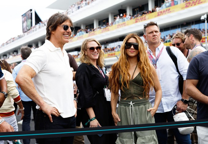 Tom Cruise With Shakira At Miami Grand Pirx