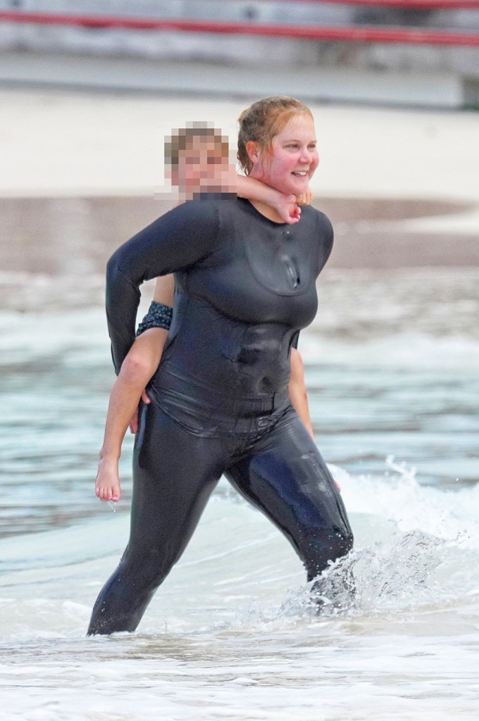 Amy Schumer & Her Son Gene In St. Barts