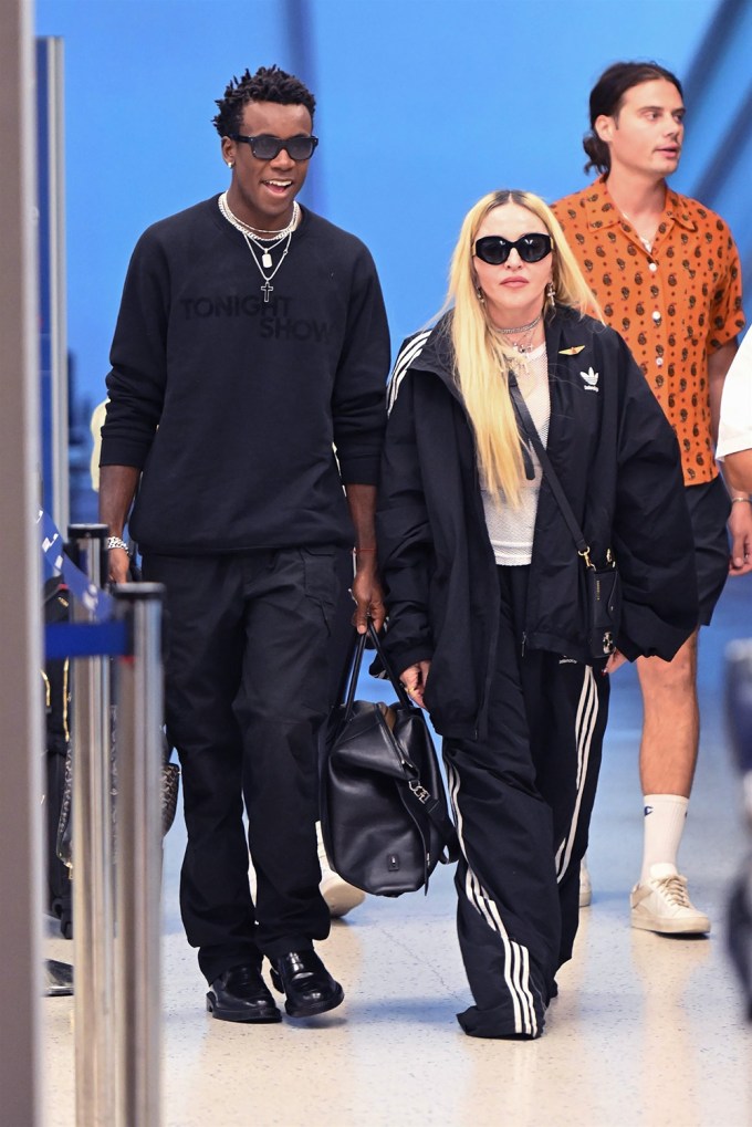 Madonna & David Banda AT JFK