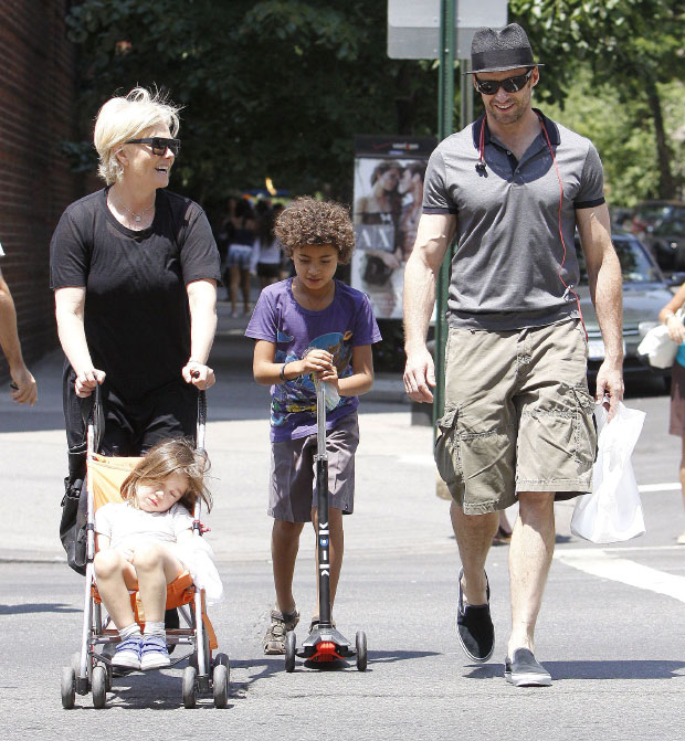 Hugh Jackman, Deborra, Oscar, and Ava