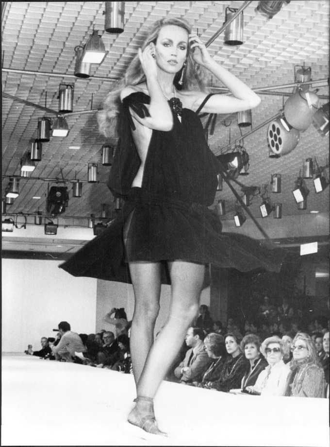 Jerry Hall Walks The Runway