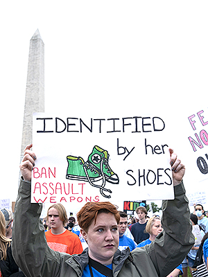 People participate in the second March for Our Lives rally in support of gun control in front of the Washington Monument, in Washington. The rally is a successor to the 2018 march organized by student protestors after the mass shooting at a high school in Parkland, FlaGun Control Rally, Washington, United States - 11 Jun 2022
