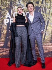 Zach Braff, right, and Florence Pugh pose for photographers upon arrival for the premiere of the film 'A Good Person' in London
A Good Person Premiere, London, United Kingdom - 08 Mar 2023