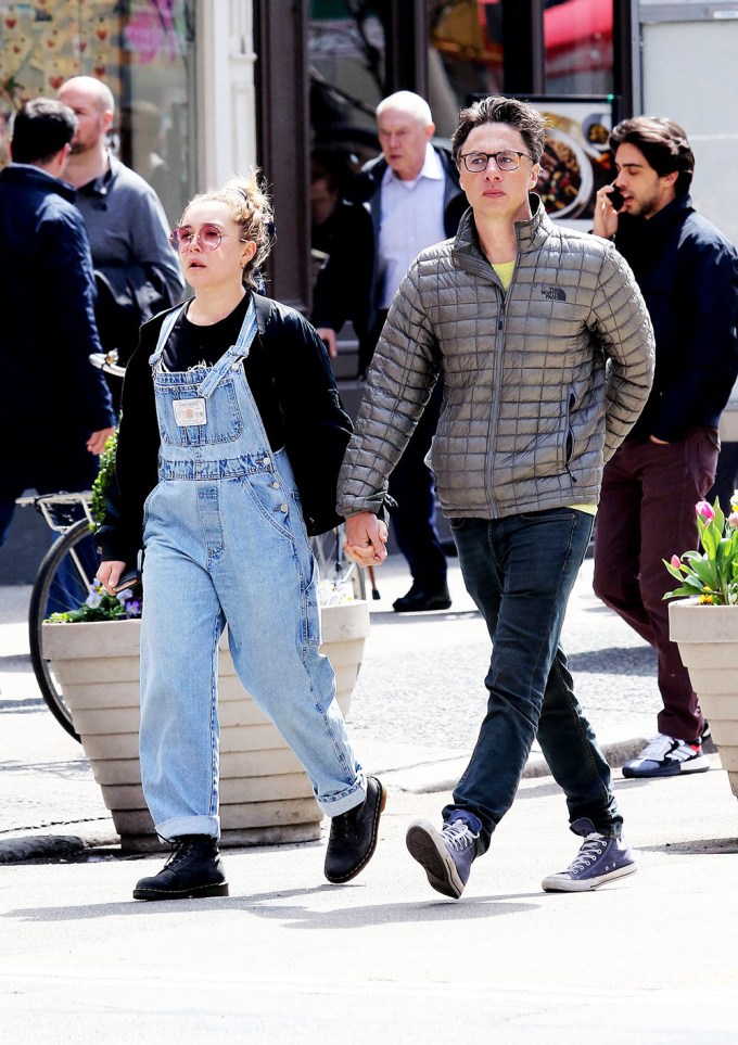 Zach Braff Holds Hands With Florence Pugh