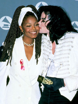 Michael and Janet Jackson at the Grammys.