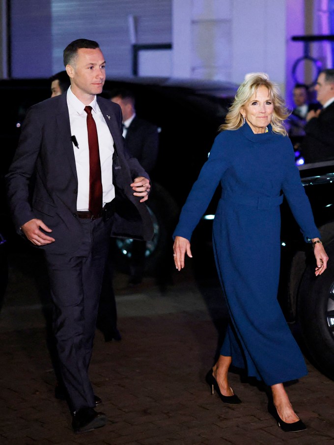 Jill Biden Arrives At Fiola Mare In November 2022