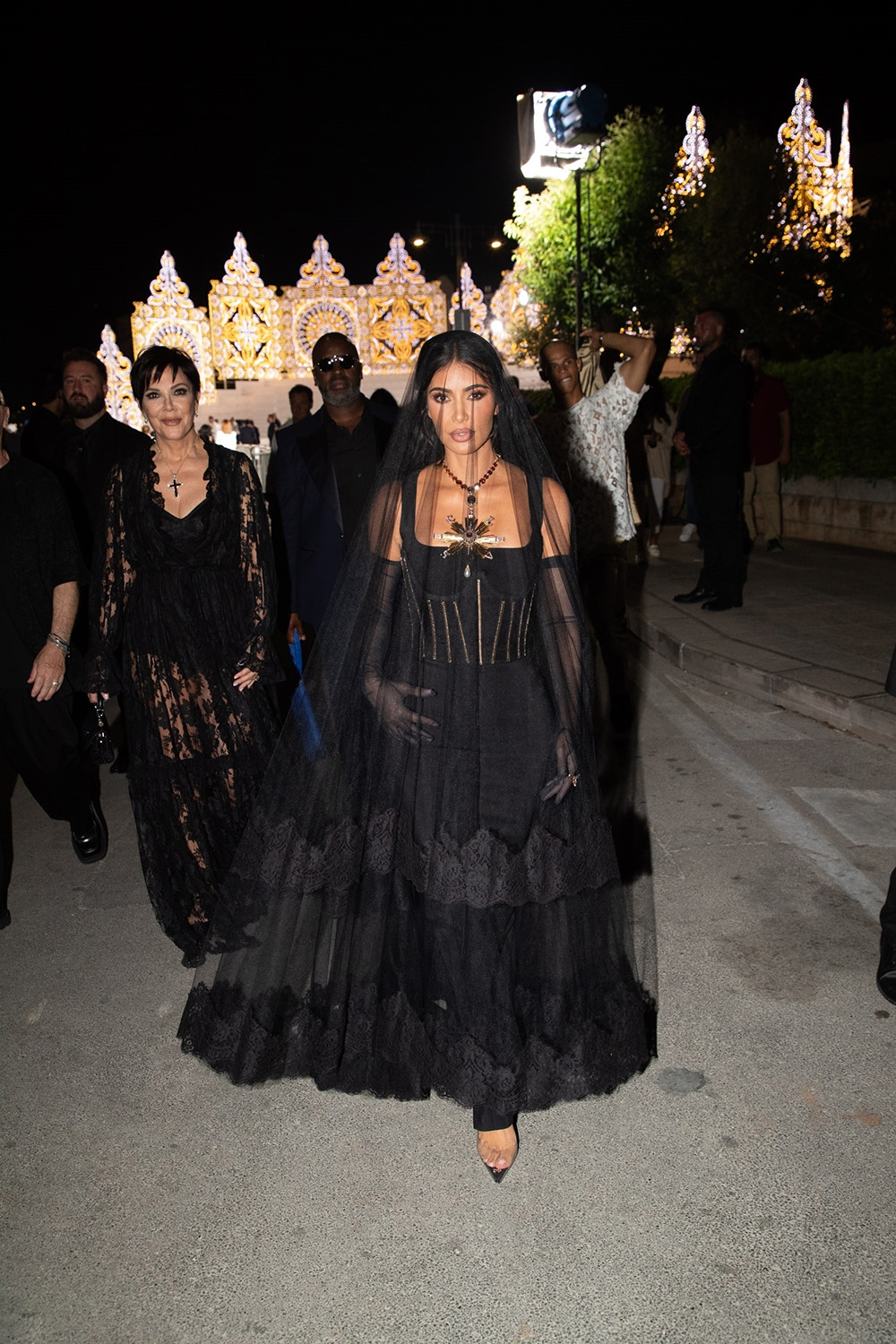 Kim Kardashian puts on a stunning display on the first night of Dolce & Gabbana's Alta Moda festivities in Puglia, Italy.