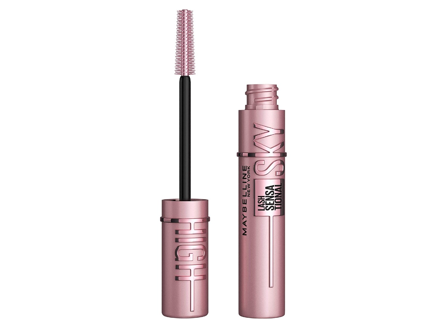 A Maybelline Sky High Mascara on a white background