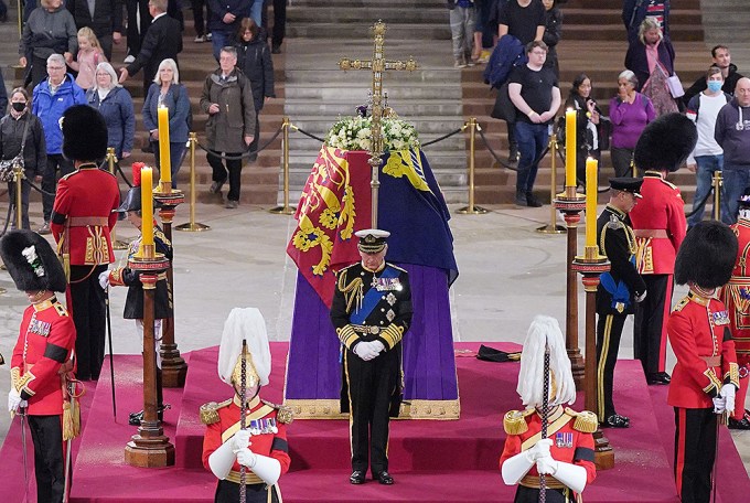 King Charles III At The Vigil For Queen Elizabeth II